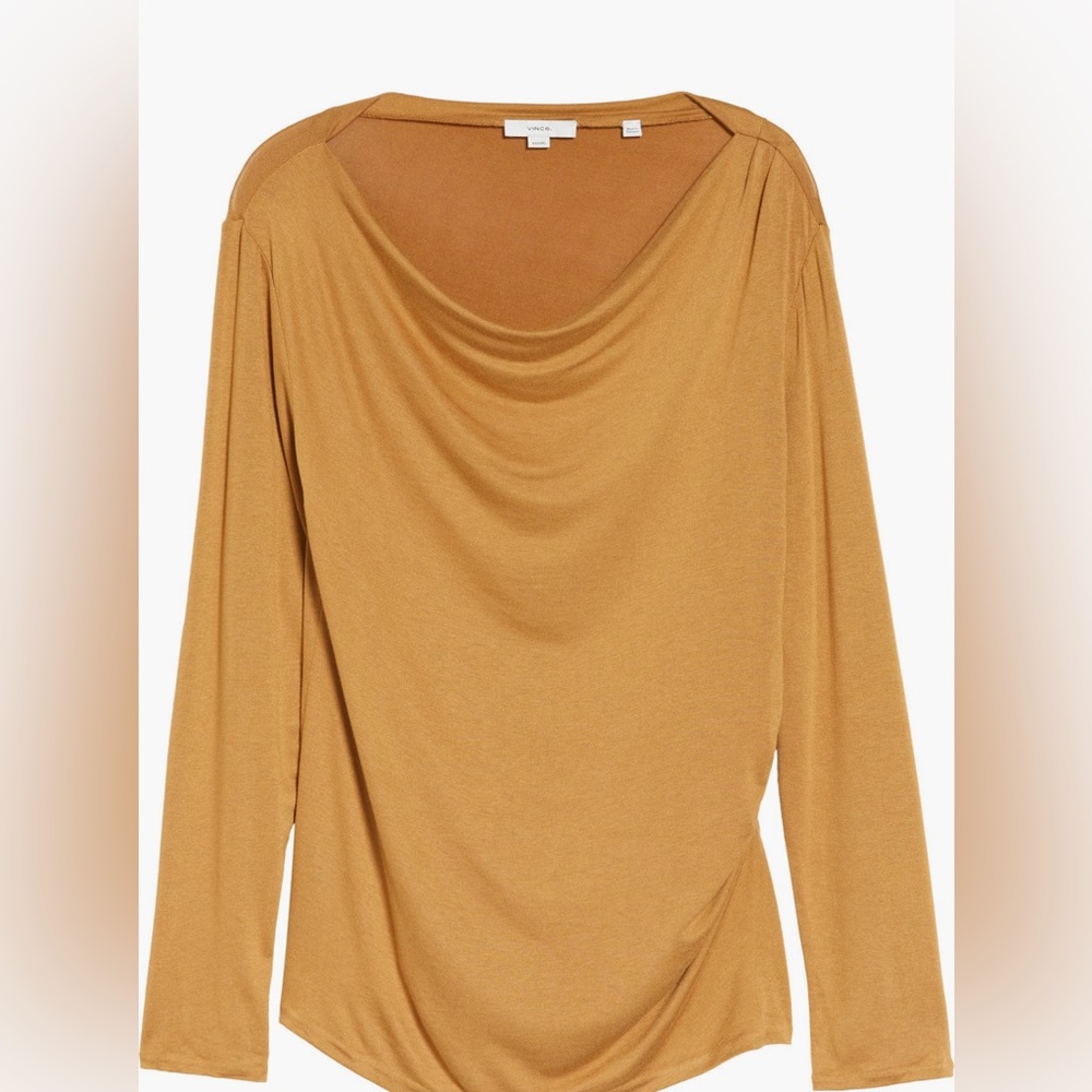 Vince, Drape Neck long Sleeve Top. Ladies 1X - Picture 5 of 15